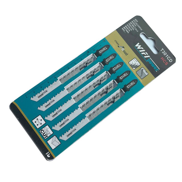Jigsaw Blades For Bosch PST 850 PE 5 Pack Straight/Curve/Metal Cut