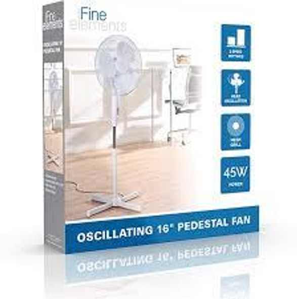 Fine Elements Portable Electric 16inch Oscillating Pedestal Fan COL1252