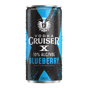 Vodka Cruiser Blueberry 10% 200mL Cans 24 Pack