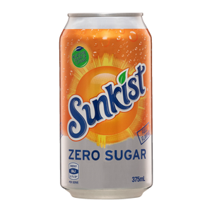 Sunkist Orange Zero Sugar 375mL Cans 24 Pack