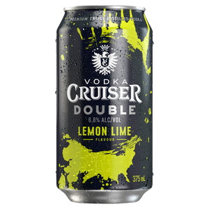 Vodka Cruiser Double Lemon Lime 6.8% 375mL Cans 24 Pack Vodka Cruiser Double Lemon Lime 6.8% 375mL Cans 24 Pack