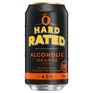 Hard Rated Orange 4.5% 375mL Cans 24 Pack Hard Rated Orange 4.5% 375mL Cans 24 Pack