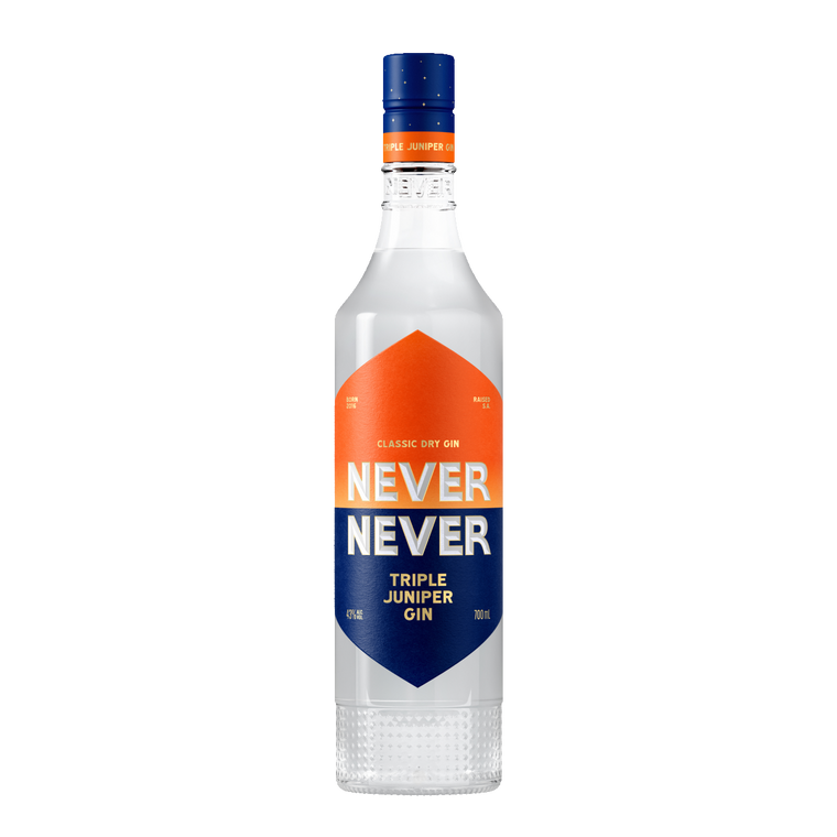 Never Never Triple Juniper Gin 43% 700mL Bottle 