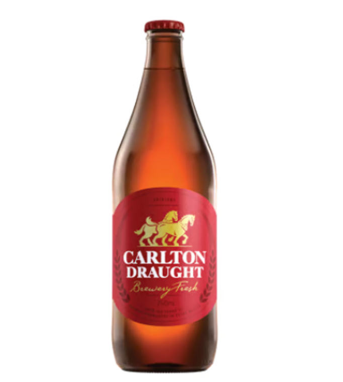 Carlton Draught 750mL Bottles 12 Pack