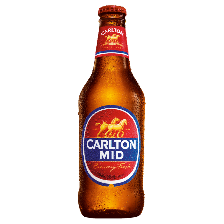 Carlton Mid 375mL Bottles 24 Pack