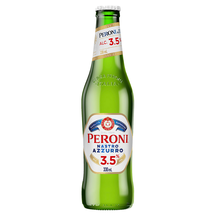 Peroni Nastro Azzurro 3.5% 330mL Bottles 24 Pack