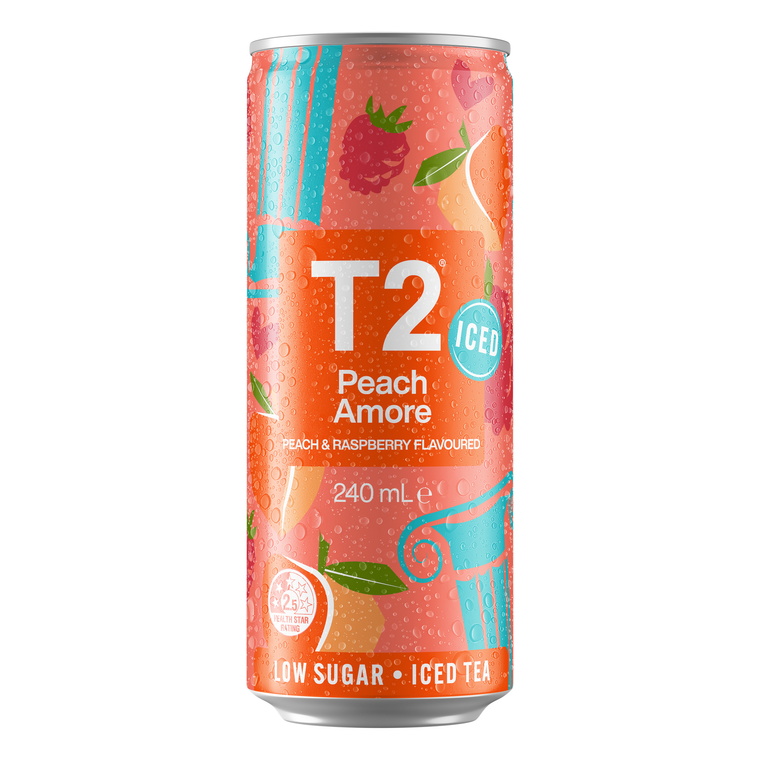 T2 Peach Amore 240mL Cans 24 Pack