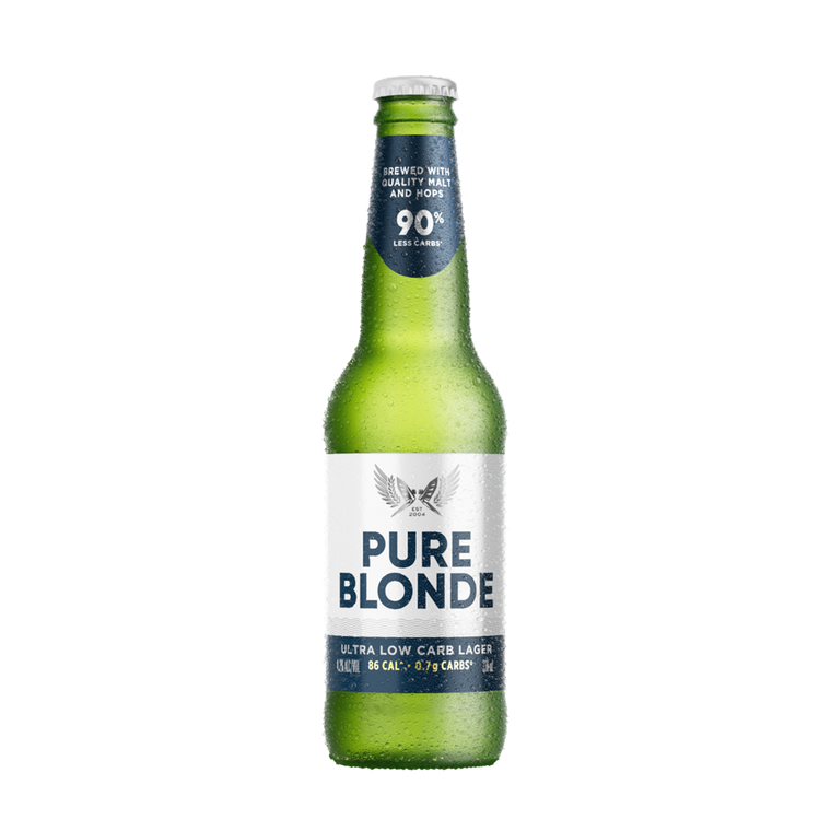 Pure Blonde Ultra Low Carb 330mL Bottles 24 Pack