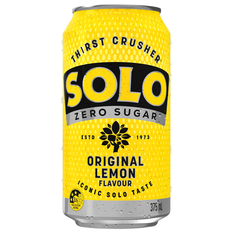 Solo Zero Sugar 375mL Cans 24 Pack