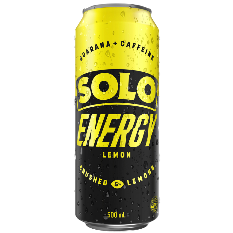 SOLO Energy Lemon 500ml Cans 24 Pack