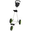 Caddymatic Golf Continental 3 Wheel Folding Golf Push/Pull Cart White/Green