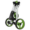 Caddymatic Golf Continental 3 Wheel Folding Golf Push/Pull Cart White/Green