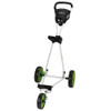 Caddymatic Golf Continental 3 Wheel Folding Golf Push/Pull Cart White/Green