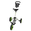 Caddymatic Golf X-Lite One-Click Folding Pull/Push Golf Cart White/Green