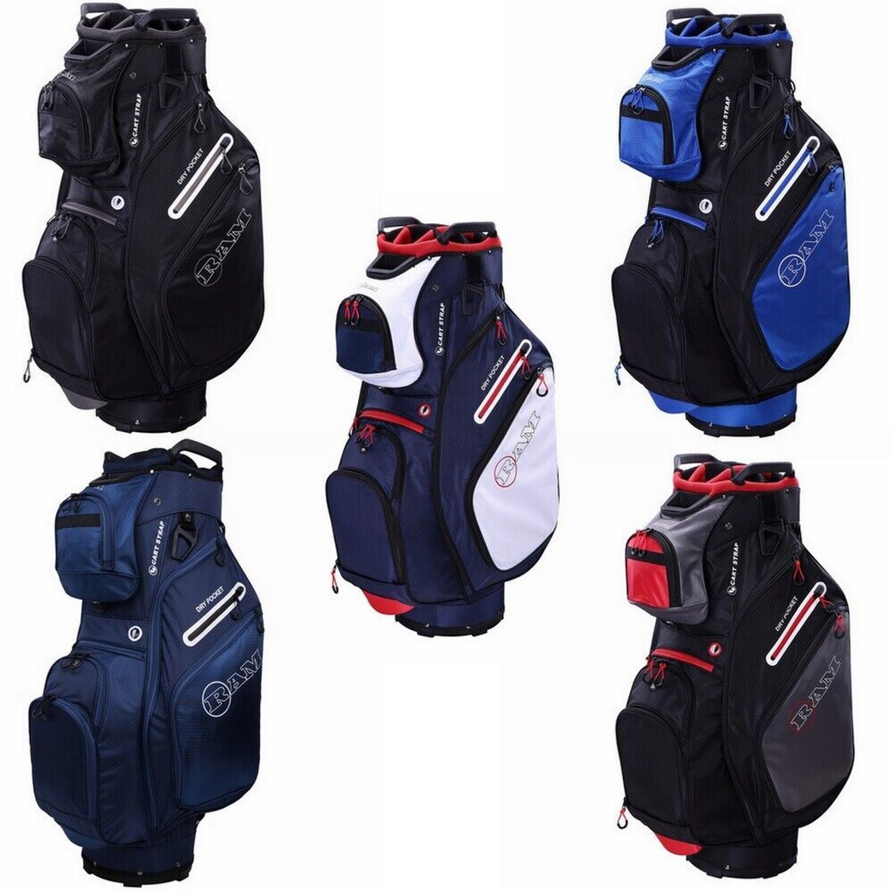 Ram Golf FX Deluxe Golf Cart Bag with 14 Way Full Length
