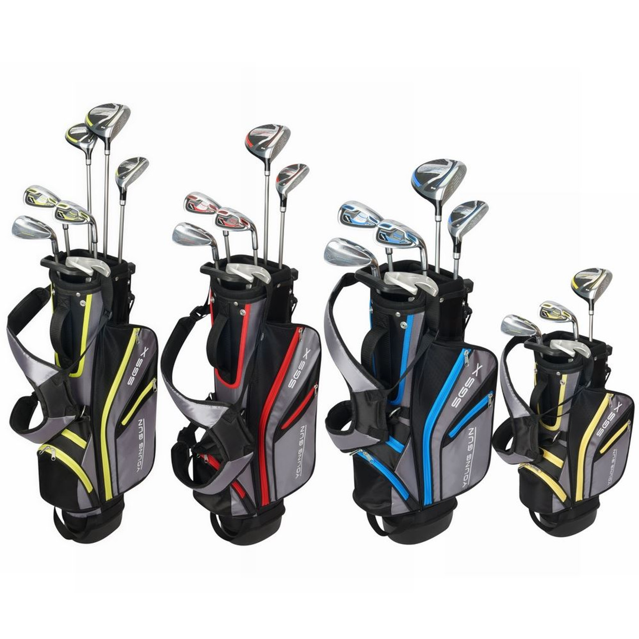 Young Gun SGS x Ace Junior Golf Clubs Set with Bag, Right Hand, Yellow Ages 3-5