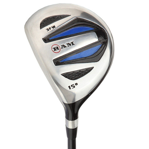 Ram Golf EZ3 Mens Wood Set - Graphite Driver, 3 & 5 Wood Lefty - w/ Headcovers - Image 2