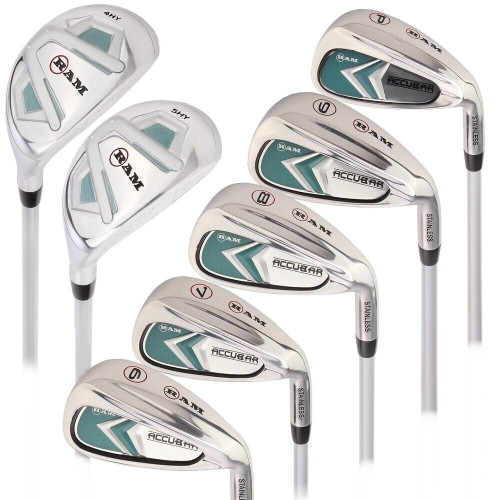 Ram Golf Accubar Ladies Right Hand Graphite Iron Set 6-PW - FREE HYBRID INCLUDED - Image 0
