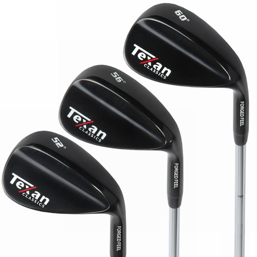 TEXAN CLASSICS II GUN METAL Mens Right Hand Golf wedge set 52-56-60 3 wedge set TEXAN CLASSICS II GUN METAL Mens Right Hand Golf wedge set 52-56-60 3 wedge set