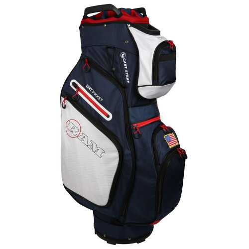 Ram Golf FX Deluxe Golf Cart Bag with 14 Way Dividers USA Flag - Image 1
