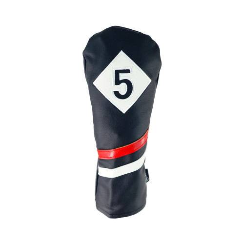 Ram Golf Premium Vintage Style PU Leather Headcovers, Retro Black, 5 Wood - Image 0