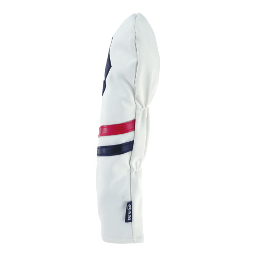 Ram Golf Premium Vintage Style PU Leather Headcovers, Retro White, 5 Wood - Image 1