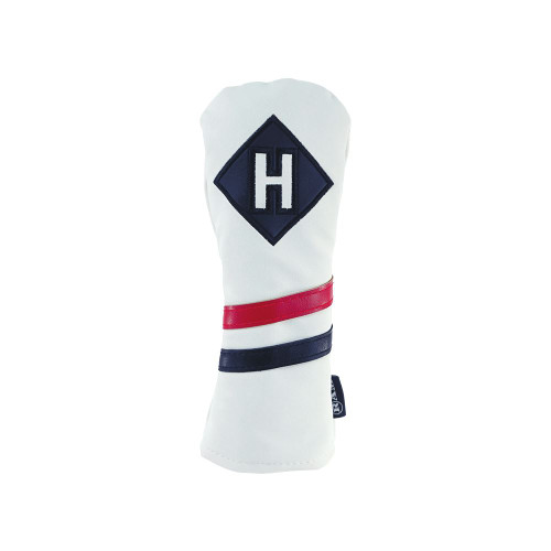 Ram Golf Premium Vintage Style PU Leather Headcovers, Retro White, Hybrid - Image 0