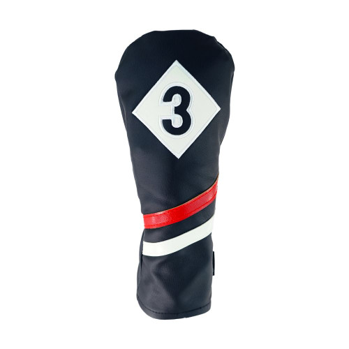 Ram Golf Premium Vintage Style PU Leather Headcovers, Retro Black, 3 Wood Ram Golf Premium Vintage Style PU Leather Headcovers, Retro Black, 3 Wood