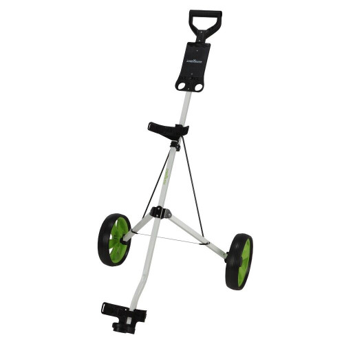 Caddymatic Golf i-Trac 2 Wheel Folding Golf Cart White/Green - Image 1