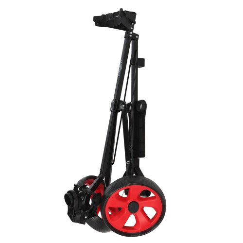 Caddymatic Golf i-Trac 2 Wheel Folding Golf Cart Black/Red - Image 3
