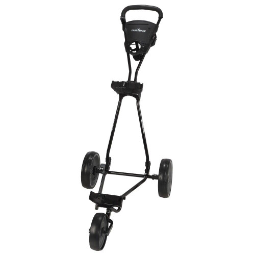 Caddymatic Golf Continental 3 Wheel Folding Golf Push/Pull Cart Black - Image 1