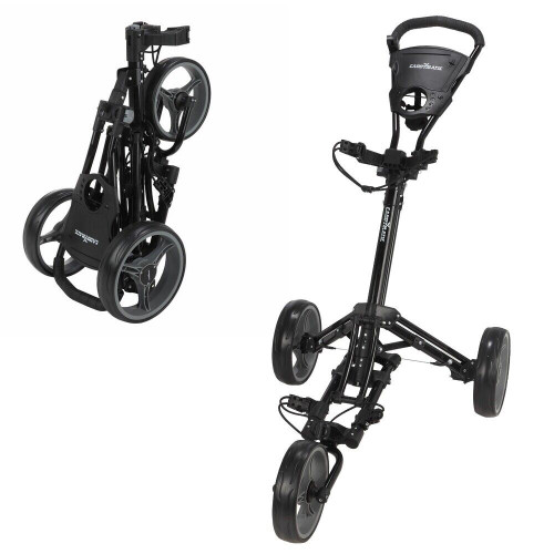 Caddymatic Golf X-Lite One-Click Folding Pull/Push Golf Cart Black - Image 0