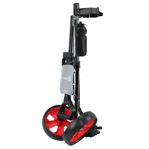 Ram Golf 2 Wheel Folding Steel Pull Cart w/ Water Bottle, Scorecard Holder - Image 3