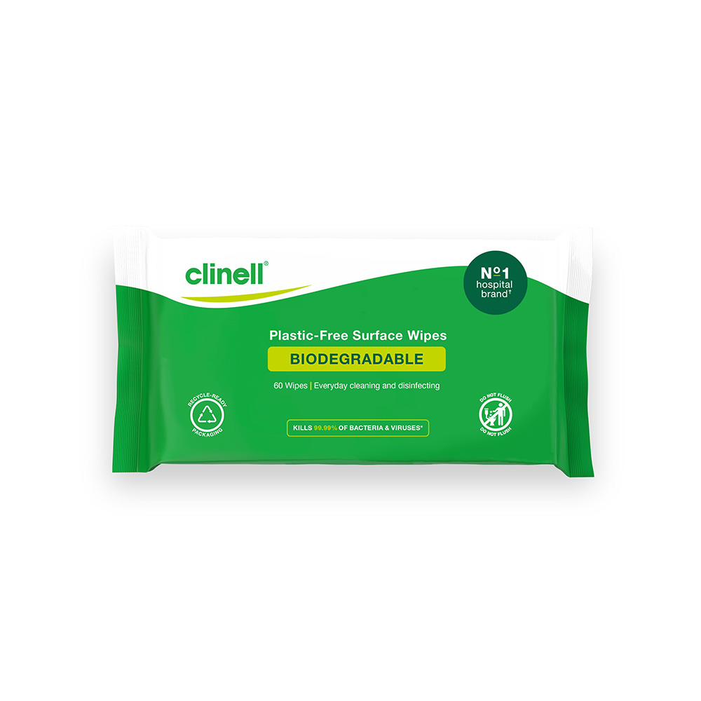 Clinell Universal Biodegradable Wipes Pack of 60