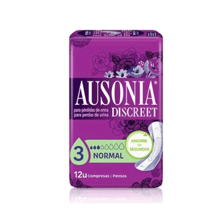 Ausonia discreet normal compresas 12 unidades