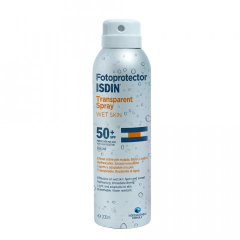 Isdin fotoprotector transparent spray wet skin SPF 50+ 200 mL