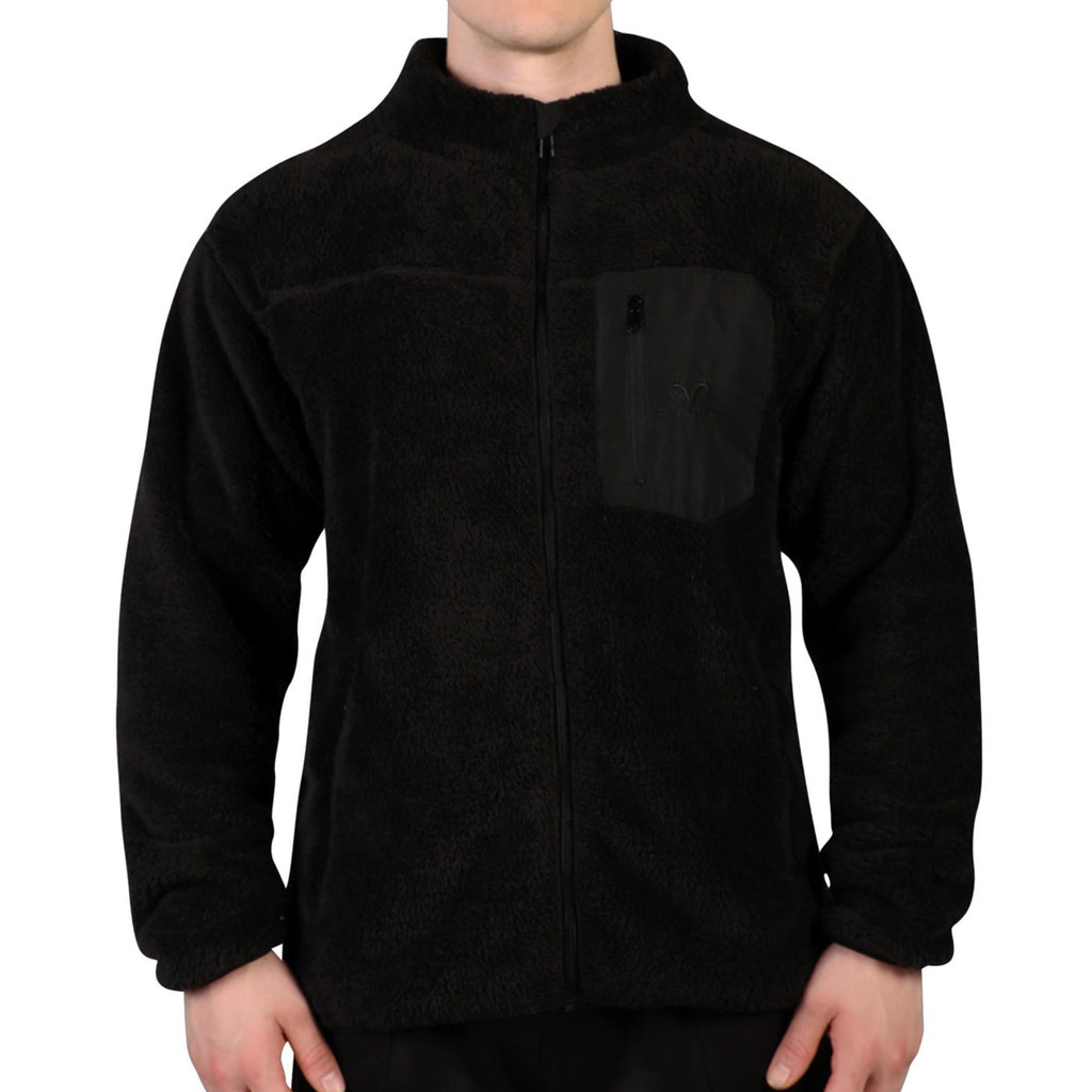 black fleece full zip jacket