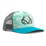 Realtree Aspect Teal Waters Blue Fishing Mesh Back Hat