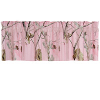 Realtree Camo Window Valance in AP Pink