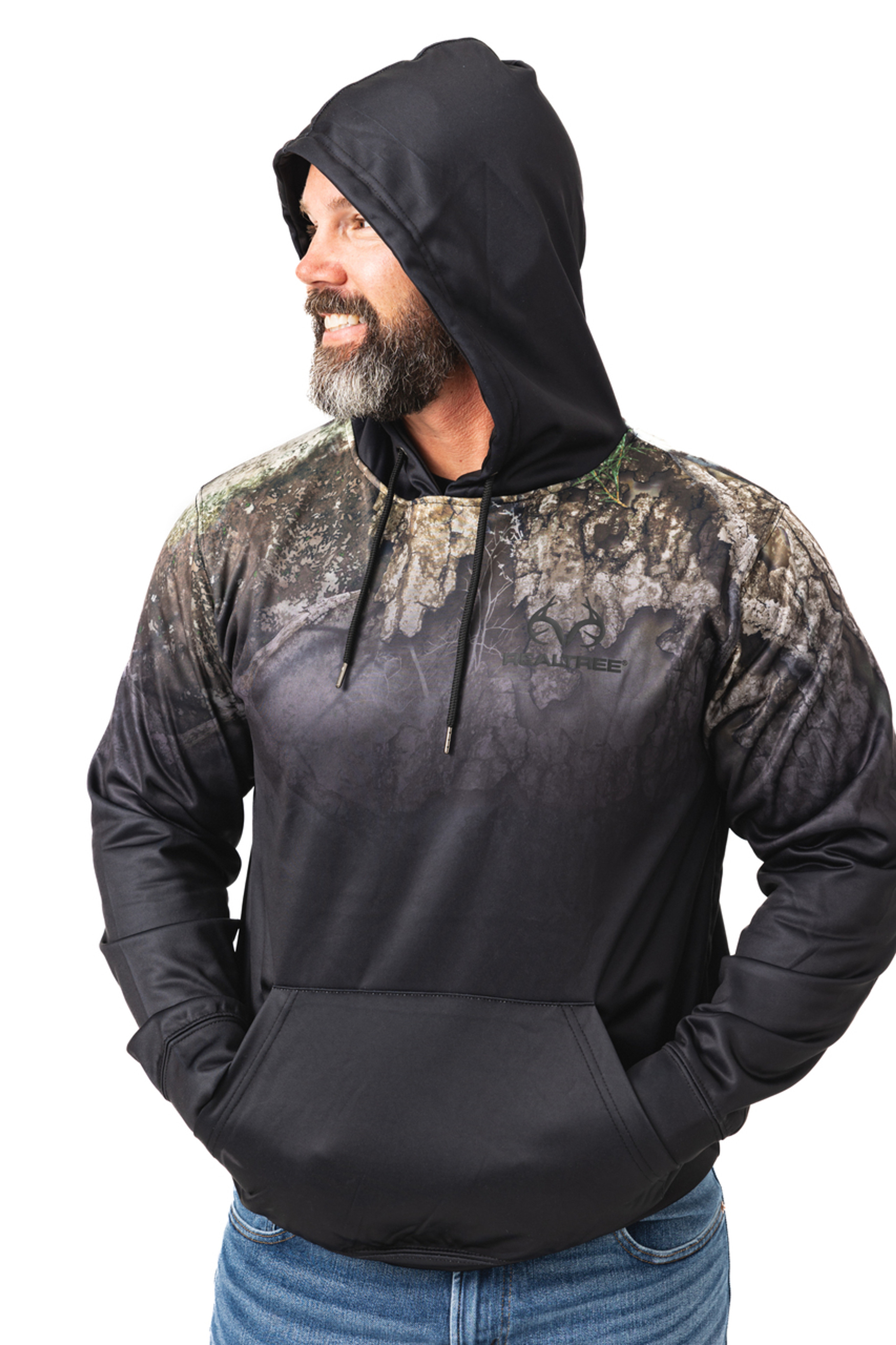 Realtree Men's Strike Performance Black Fleece Hoodie | APX