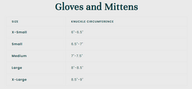 kristina-fishing-glove-upf-50 Aspect DSG gloves size chart