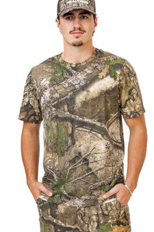 Men's Short Sleeve Cotton Hunting Shirt in Realtree APX main