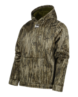 Side view of men’s Realtree Legacy camo pullover hoodie.