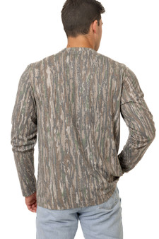 Men's Long Sleeve Tri-Blend Camo Shirt in Realtree Original