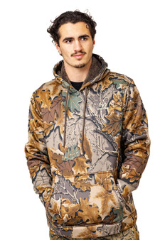 Men’s Realtree Advantage Classic camo hoodie with front pouch pocket and drawstring hood main