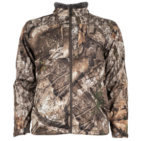 Men’s Early Dawn Sherpa Shell hunting jacket in Realtree APX camo with full-zip front and high collar design main