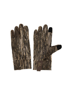 Poly and spandex lightweight hunting gloves in Realtree Legacy camo, palm and back view main