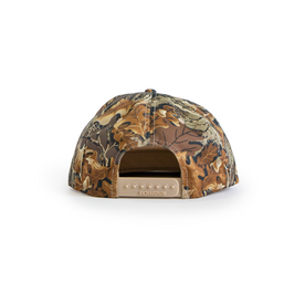 Back view of Advantage Classic camo snapback hat with adjustable closure.
