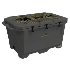 Angled view of Grizzly NWTF 450-quart camo cooler with Realtree Legacy lid graphic main