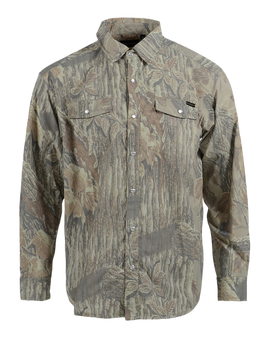 Banded men's Trailhead camo shirt in Realtree Xtra Grey, front view main